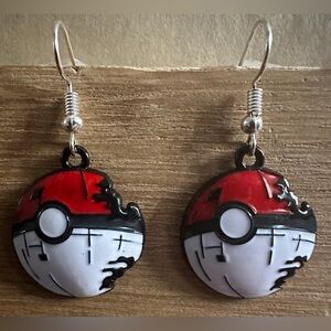 Pokemon X Star Wars Collaboration Pokeball Death Star Enamel Earrings